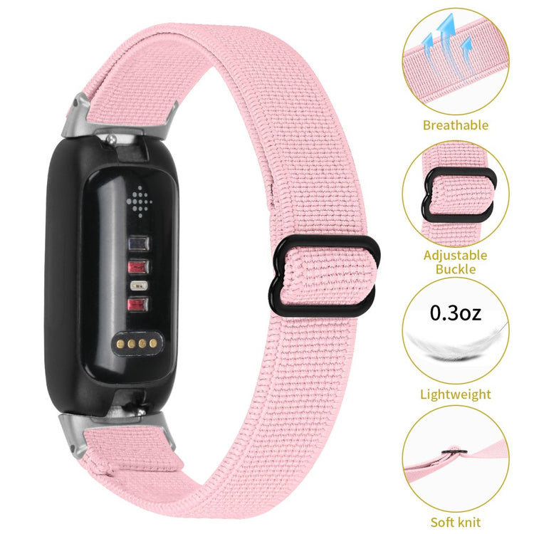 Cool Metal Og Nylon Rem passer til Fitbit Inspire 3 - Pink#serie_3