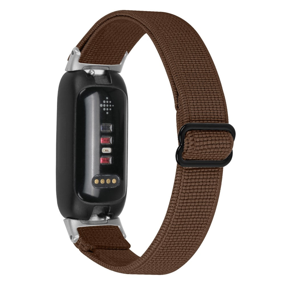 Cool Metal Og Nylon Rem passer til Fitbit Inspire 3 - Brun#serie_6