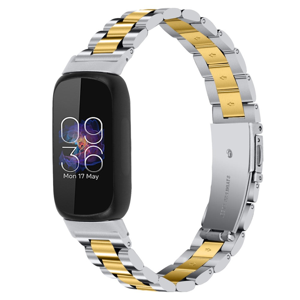 Fantastisk Metal Rem passer til Fitbit Inspire 3 - Guld#serie_2