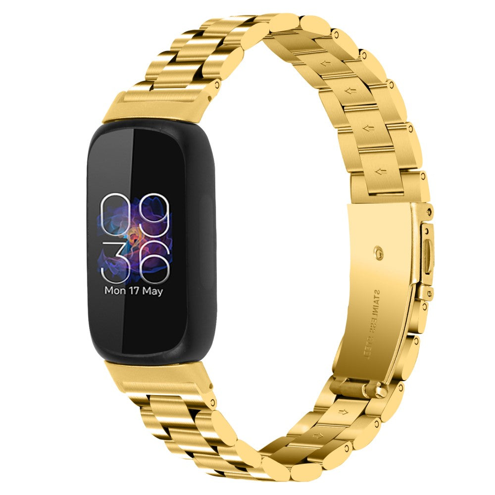 Fantastisk Metal Rem passer til Fitbit Inspire 3 - Guld#serie_4