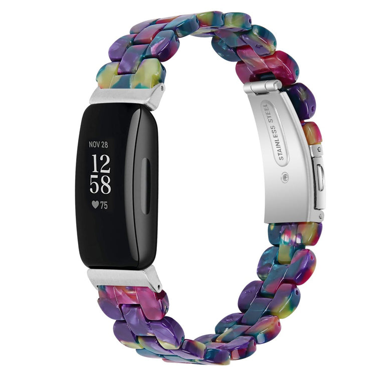 Vildt Sejt Metal Og Plastik Rem passer til Fitbit Inspire 3 - Lilla#serie_13