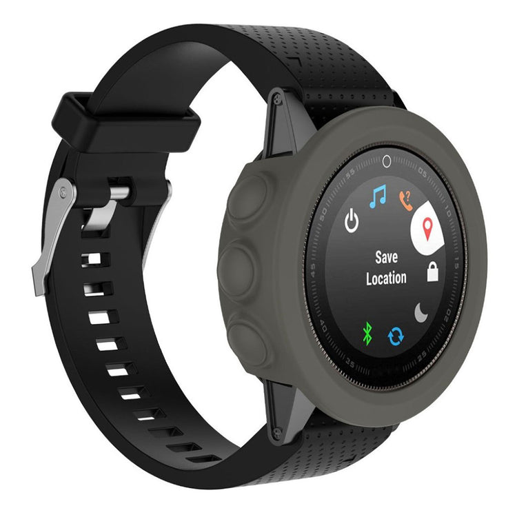 Rigtigt Flot Garmin Fenix 5X Silikone Cover - Sølv#serie_3