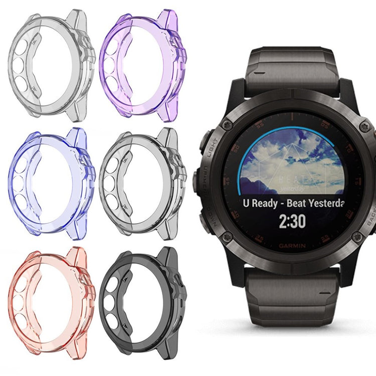 Super Godt Garmin Fenix 5X Silikone Cover - Sort#serie_1