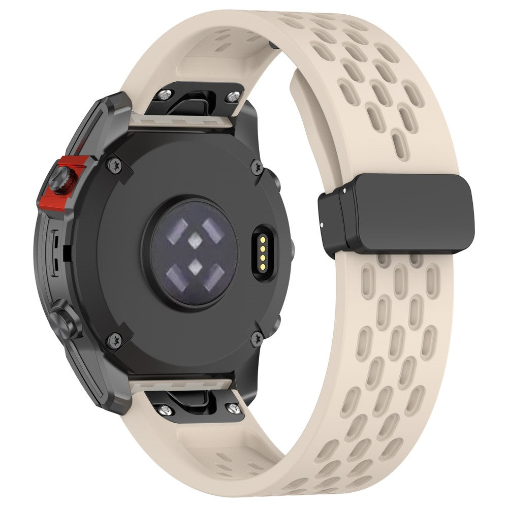 20mm multi-hole style silicone strap with buckle for Garmin Watch - Starlight#serie_9