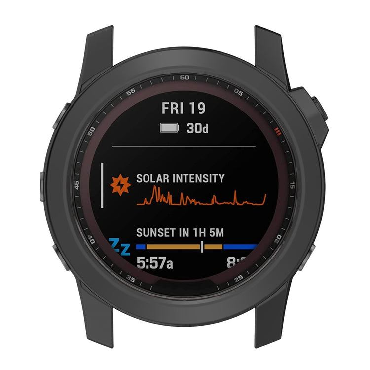 Mega Fint Silikone Cover til Garmin Fenix 7 - Sort#serie_1