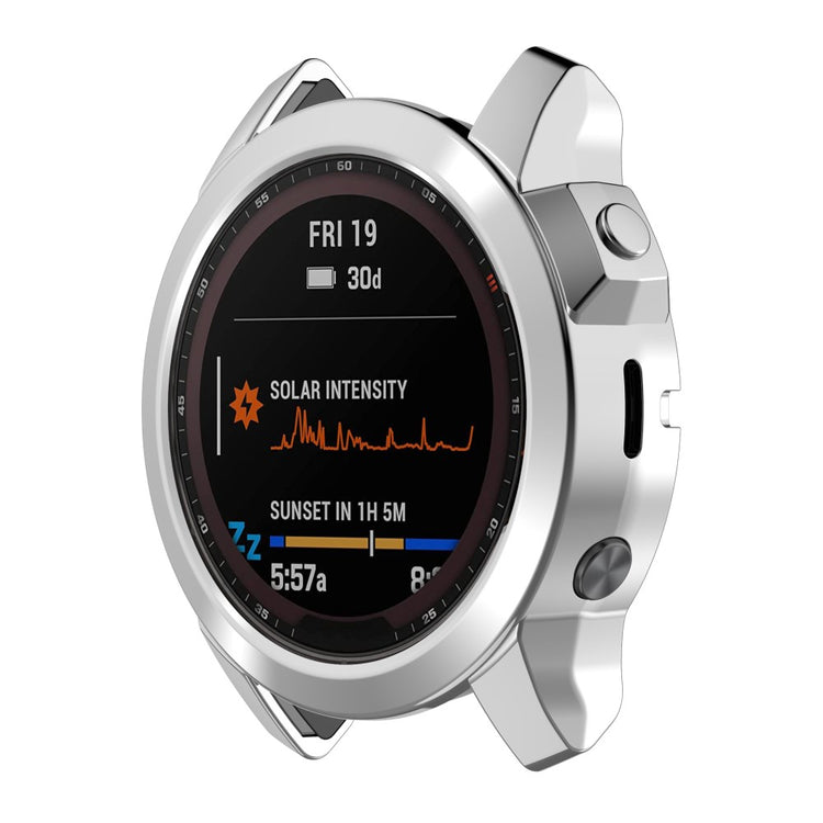 Mega Fint Silikone Cover til Garmin Fenix 7 - Sølv#serie_5