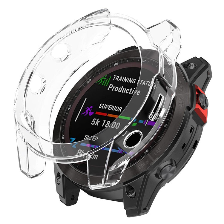 Vildt Flot Silikone Cover til Garmin Fenix 7X - Gennemsigtig#serie_2