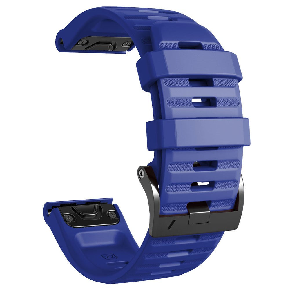 26mm simple stripe silicone strap with black buckle for Garmin watch - Sapphire#serie_7