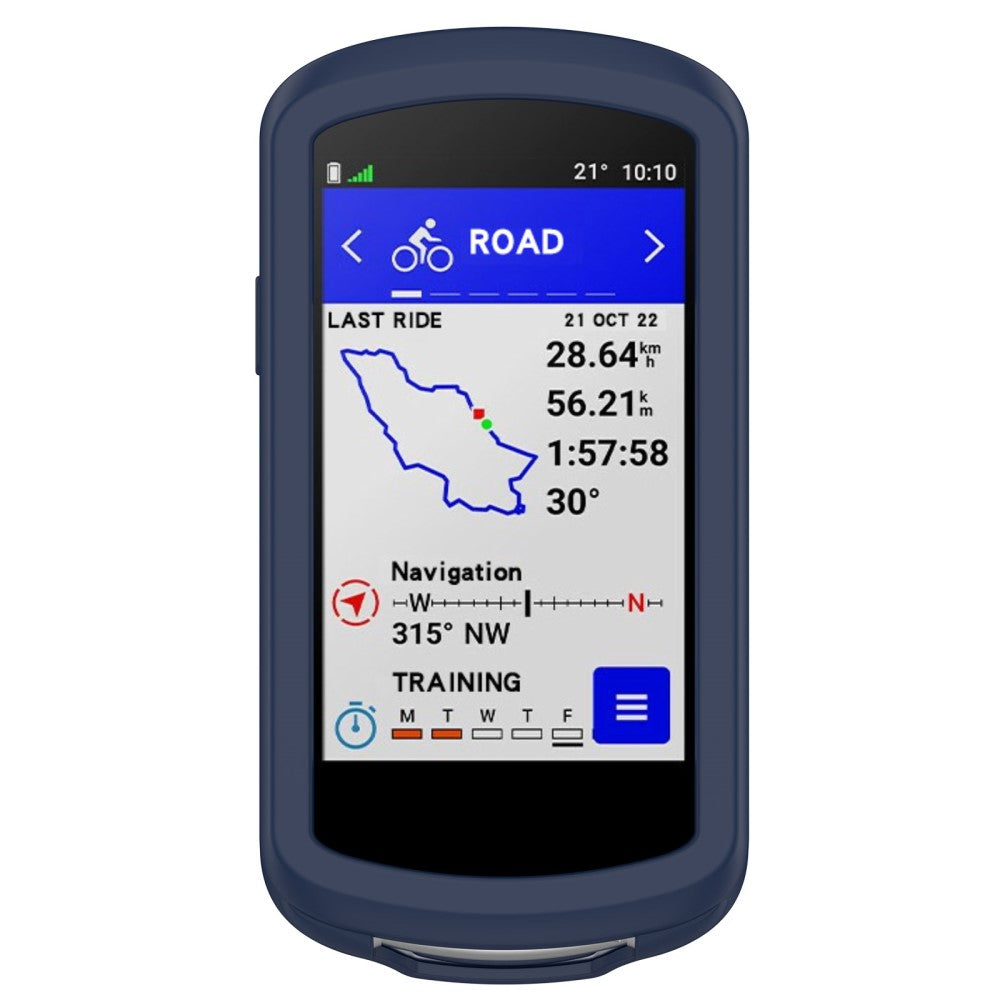 Fed Silikone Cover til Garmin Edge 1040 - Blå#serie_8