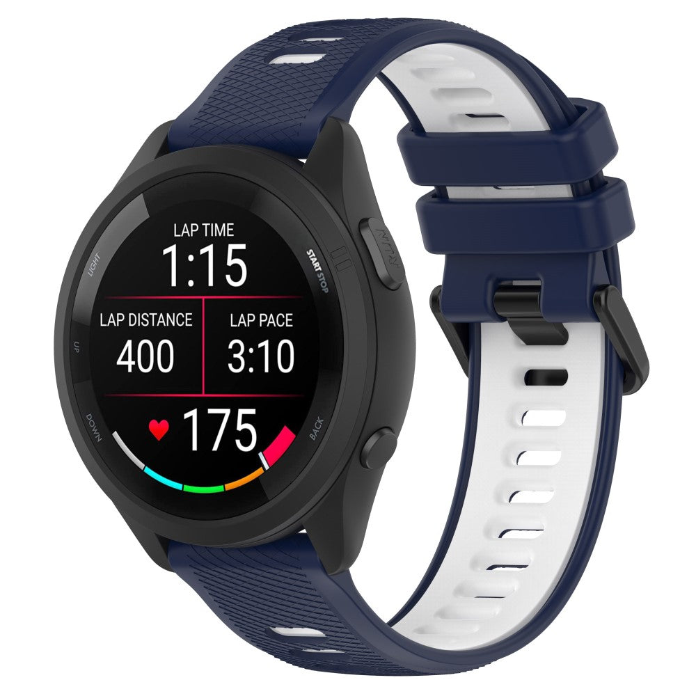 Super Nydelig Silikone Rem passer til Garmin Forerunner 265 - Blå#serie_10