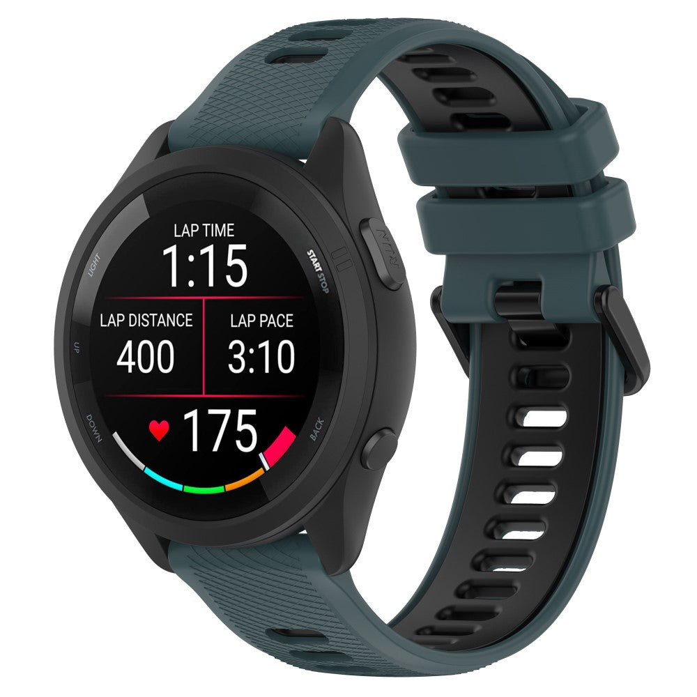 Super Nydelig Silikone Rem passer til Garmin Forerunner 265 - Grøn#serie_4