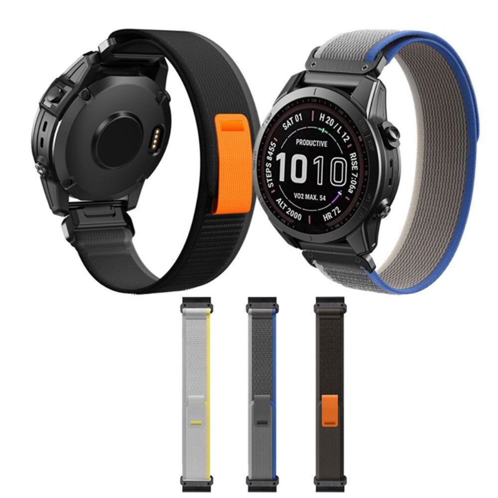 Rigtigt Nydelig Nylon Universal Rem passer til Smartwatch - Sølv#serie_2