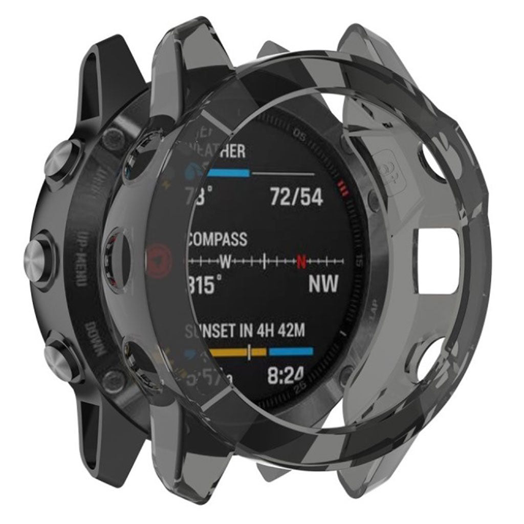 Mega Godt Garmin Fenix 6S Pro Silikone Cover - Sort#serie_1