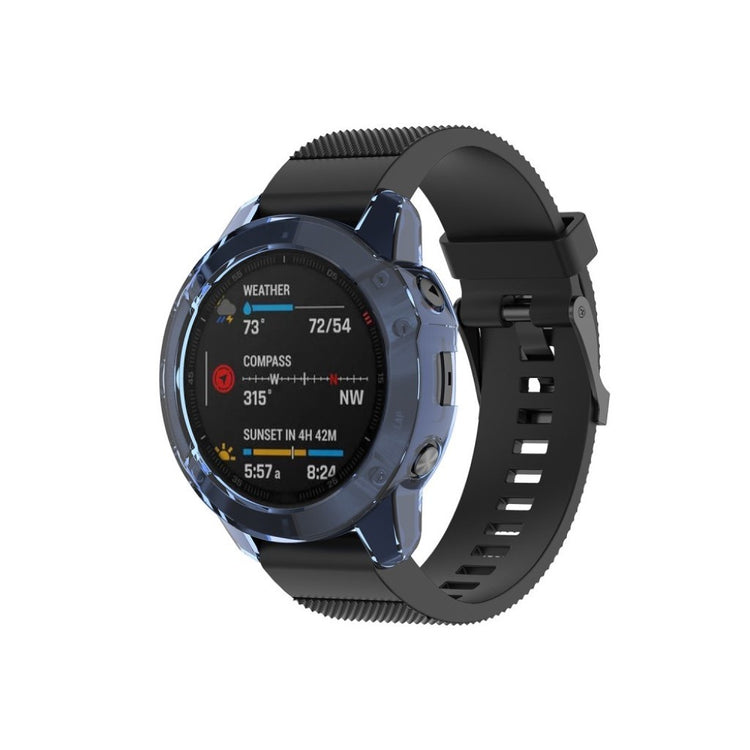 Mega Godt Garmin Fenix 6S Pro Silikone Cover - Blå#serie_4