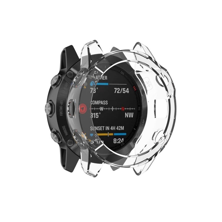 Mega Fint Garmin Fenix 6 Pro Silikone Cover - Gennemsigtig#serie_2