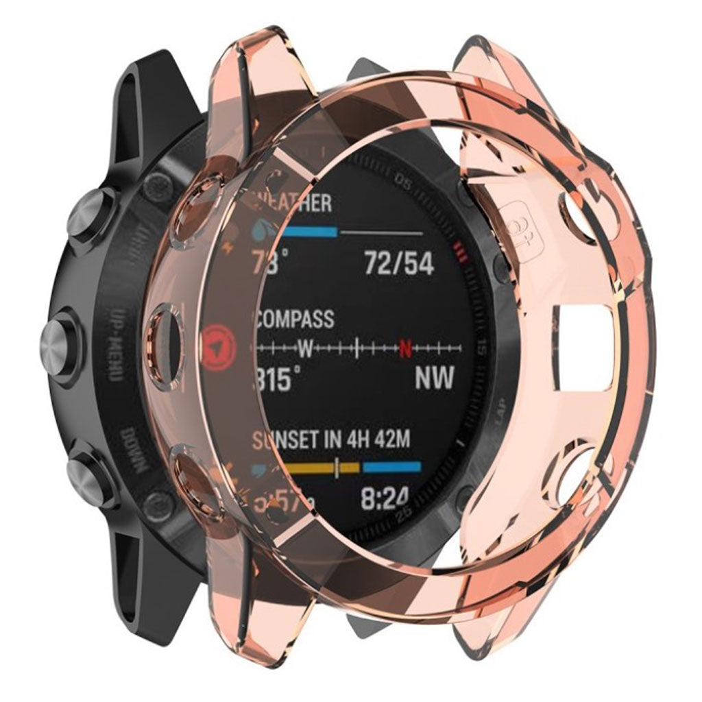 Mega Fint Garmin Fenix 6 Pro Silikone Cover - Orange#serie_3