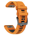 22mm dual-color silicone strap for Amazfit / Garmin / Coros watch - Orange+Black