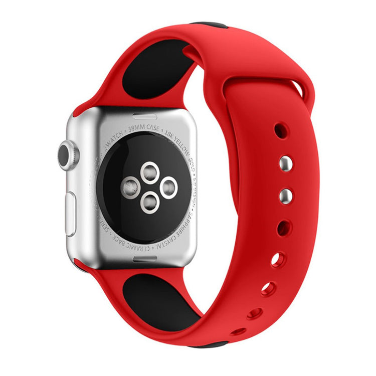 Rød Apple Watch Series 1-3 42mm Silikone Urrem#serie_6