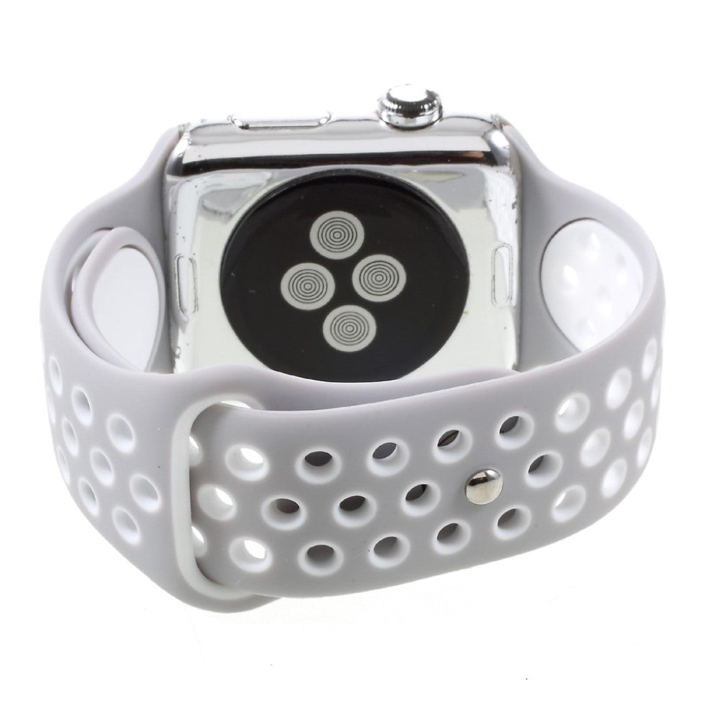 Helt vildt rart Apple Watch Series 1-3 42mm Silikone Rem - Sølv#serie_8