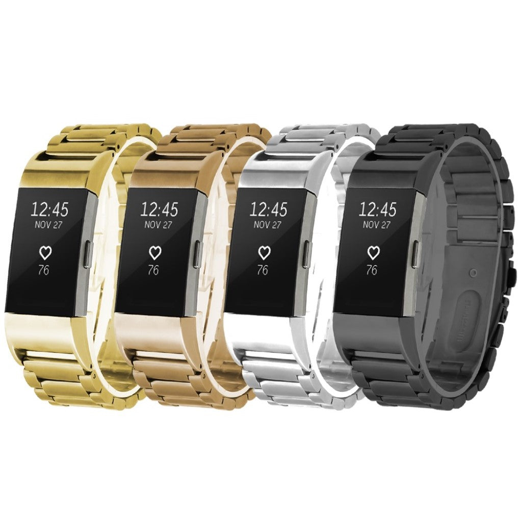 Vildt flot Fitbit Charge 2 Metal Rem - Sort#serie_4