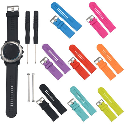 Rigtigt skøn Garmin Fenix 3 Silikone Rem - Orange#serie_7