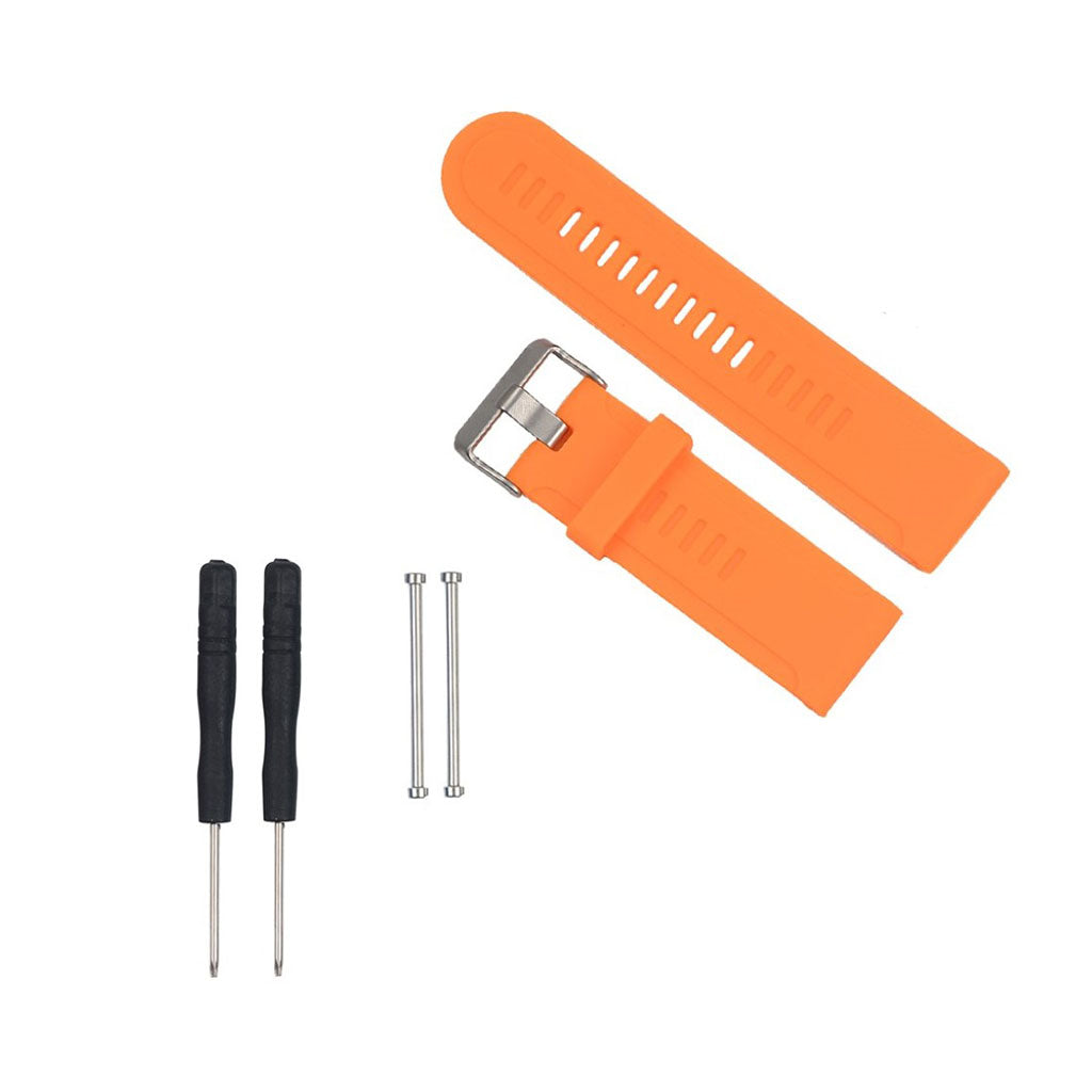 Rigtigt skøn Garmin Fenix 3 Silikone Rem - Orange#serie_7