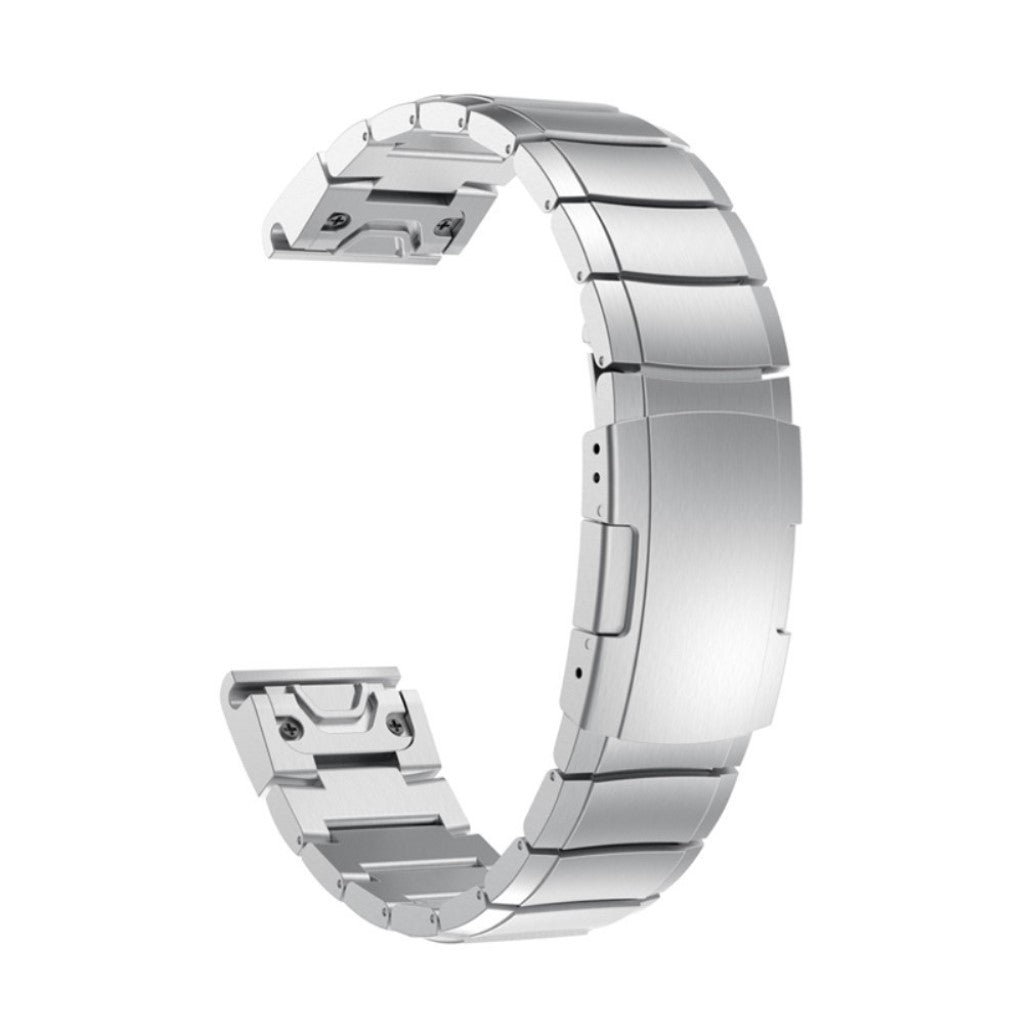 Holdbart Garmin Fenix 5X / Garmin Tactix Charlie Metal Rem - Sølv#serie_1