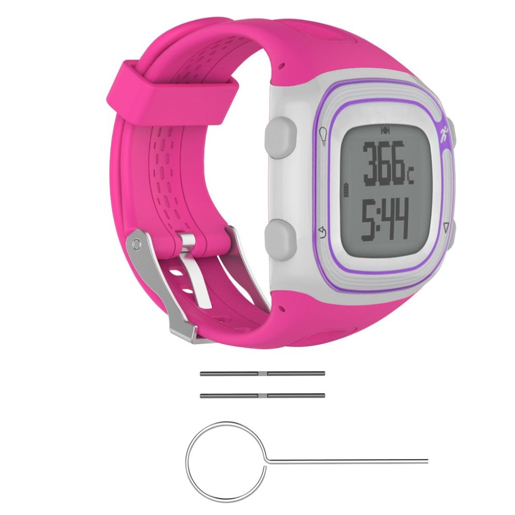 Helt vildt slidstærk Garmin Forerunner 10 Silikone Rem - Pink#serie_6