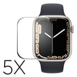 5pcs Apple Watch Series 7 45mm Plastique HD 3D Protection d'écran incurvé