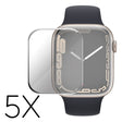 5pcs Protection d'écran en verre trempé pour Apple Watch Series 7 45mm.