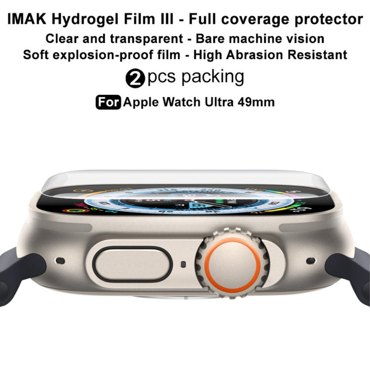 2stk Apple Watch Ultra Silikone  HD Skærmbeskytter - Gennemsigtig#serie_655