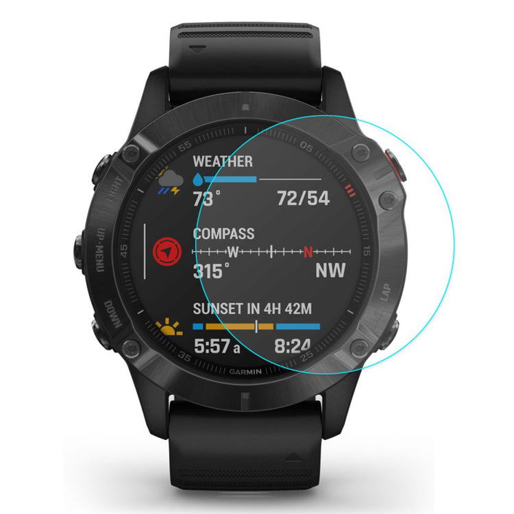 Garmin Fenix 6 / Garmin Fenix 6S Pro Hærdet Glas  9H Skærmbeskytter - Gennemsigtig#serie_7