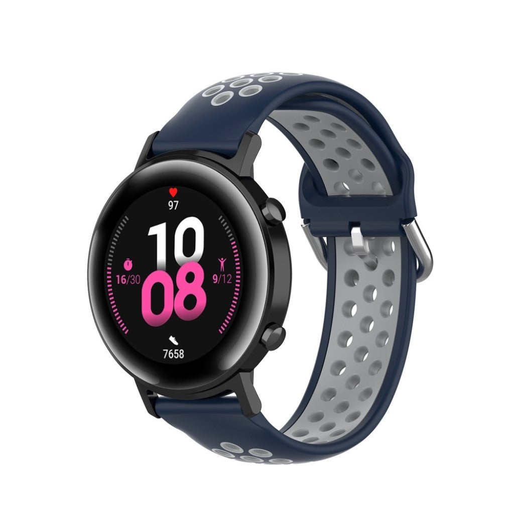 Kønt Amazfit Youth / Huawei Watch GT 2 42mm Silikone Rem - Blå#serie_14