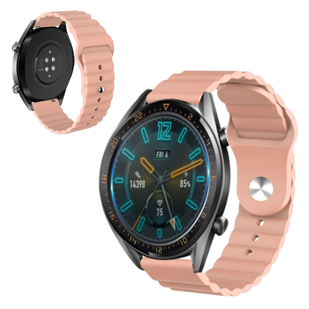 Nydelig Amazfit Youth / Huawei Watch GT 2 42mm Silikone Rem - Pink#serie_5