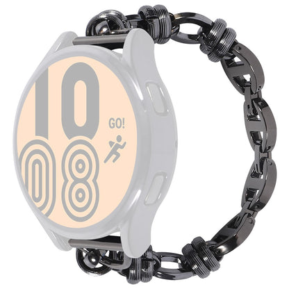 20mm Universal threaded metal chain watch strap - Black#serie_1