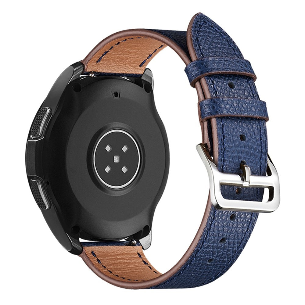 22mm Universal genuine leather watch strap - Dark Blue#serie_12