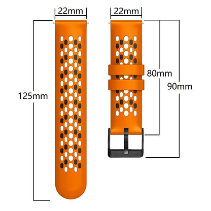 Meget hårdfør Universal Silikone Urrem - Orange#serie_4