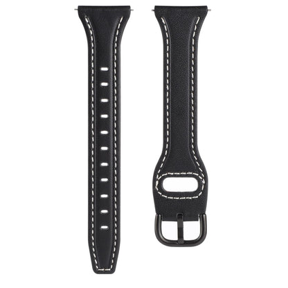 Vildt rart Universal Ægte læder Urrem - Sort#serie_3