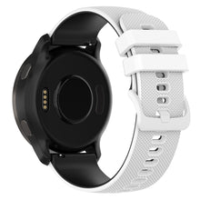 22mm Universal dual color silicone watch strap - White / Black#serie_2