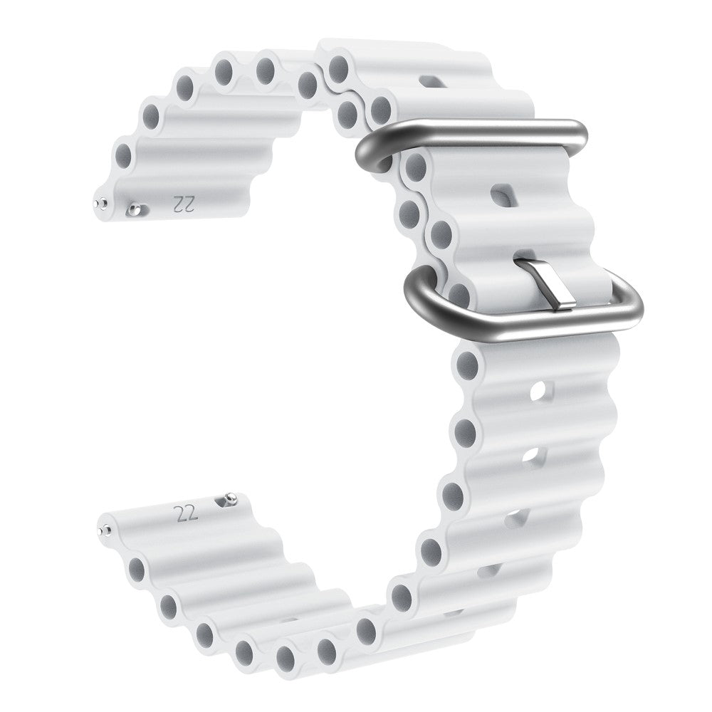 22mm Universal silicone watch strap - White#serie_2