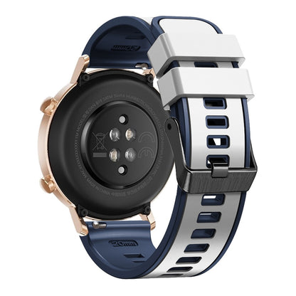20mm Universal dual color watch strap - White / Blue#serie_1