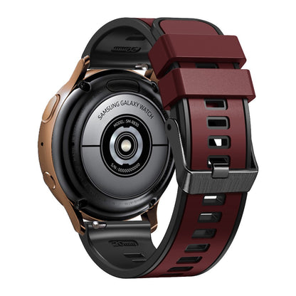 20mm Universal dual color watch strap - Wine Red / Black#serie_7