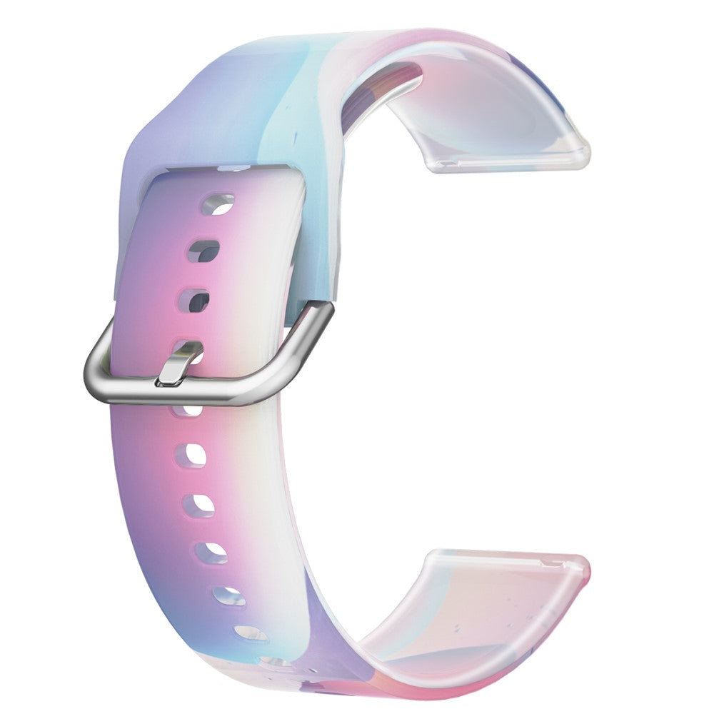 22mm Universal rainbow color silicone watch strap - Blue Purple Bubble#serie_8