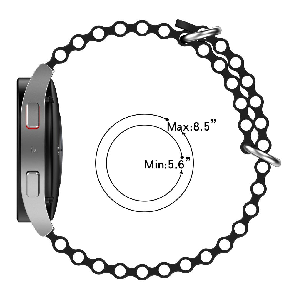 Mega fed Universal Silikone Rem - Sølv#serie_9