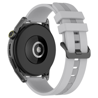 22mm Universal textured silicone watch strap - Grey#serie_8