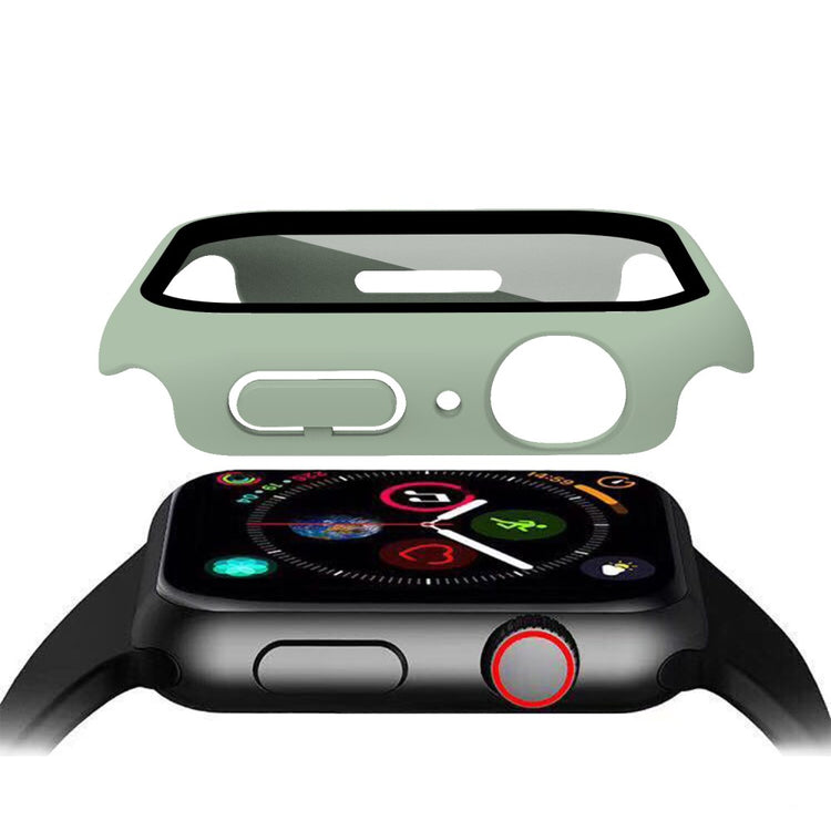 Mega Fint Apple Watch Series 7 41mm Cover med Skærmbeskytter i Plastik og Hærdet Glas - Grøn#serie_4