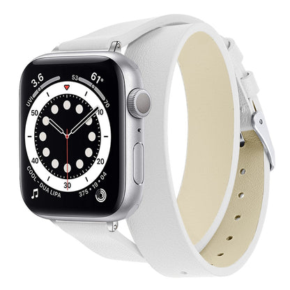 Mega skøn Apple Watch Series 7 41mm Ægte læder Rem - Hvid#serie_1