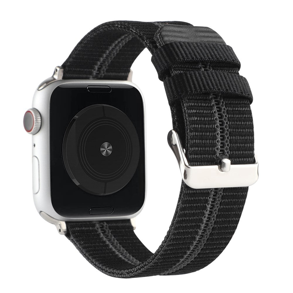 Rigtigt smuk Apple Watch Series 7 41mm Nylon Rem - Sort#serie_7