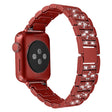 Pour Apple Watch Series 7 41mm Bracelet en métal et pierres précieuses solide.