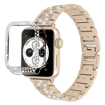 Apple Watch Series 7 41mm Metal Rem med Cover - Guld#serie_6
